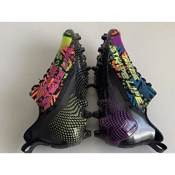 Adidas Men's adizero 12.0 Mismatch Football Cleats IG9569 Black Multi Men’s 12 - Picture 10 of 13